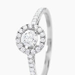 Bague Or Blanc Cadence Diamants - Bagues solitaires Femme | Histoire d&rsquo;Or