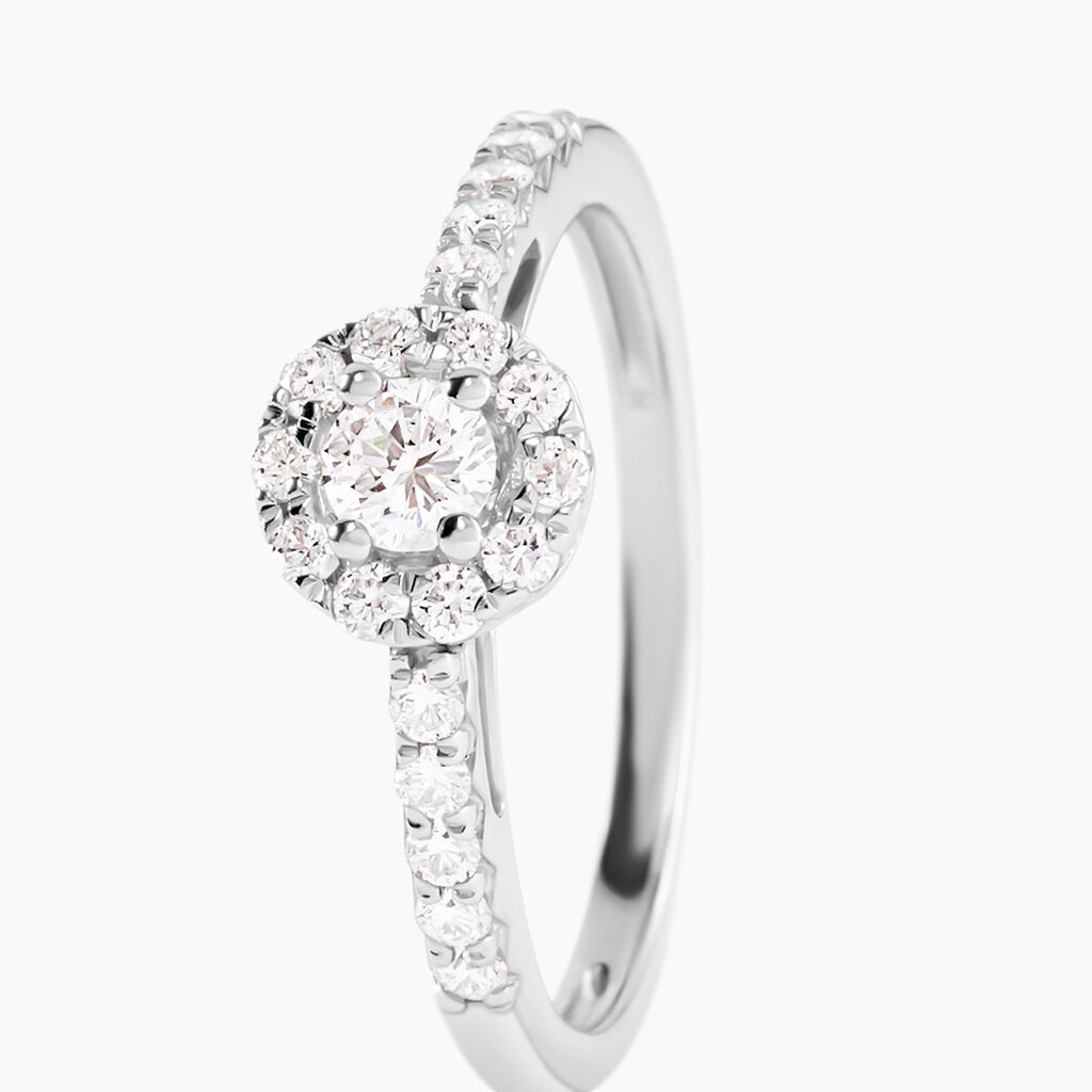 Bague Urbane Platine Blanc Diamant - Bagues solitaires Femme | Histoire d&rsquo;Or