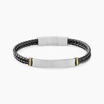 Bracelet Jourdan Cuir De Vache Noir - Bracelets Homme | Histoire d&rsquo;Or