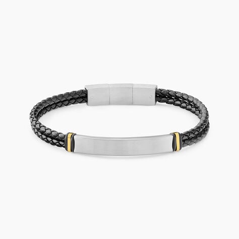 Bracelet Jourdan Cuir De Vache Noir - Bracelets Homme | Histoire d&rsquo;Or