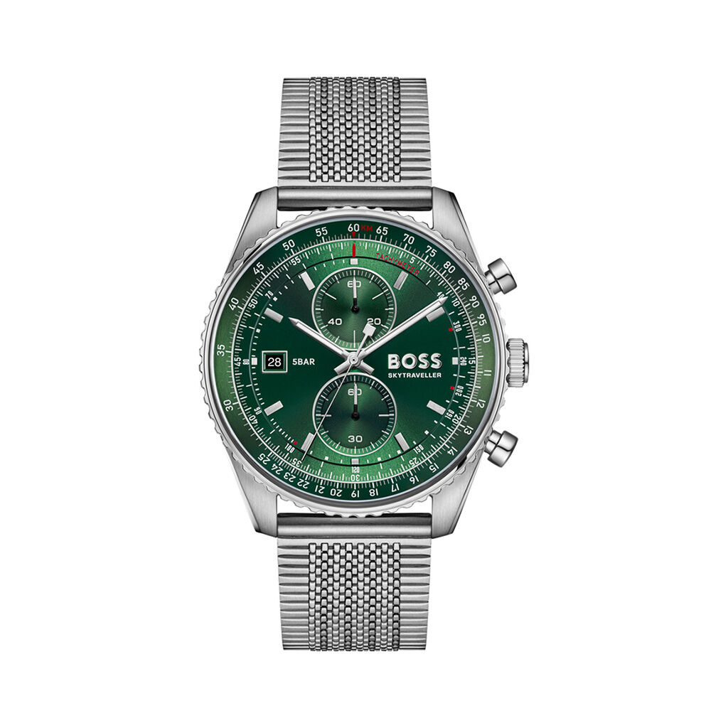 Montre Hugo Boss Skytraveller Pro Vert - Montres Homme | Histoire d&rsquo;Or
