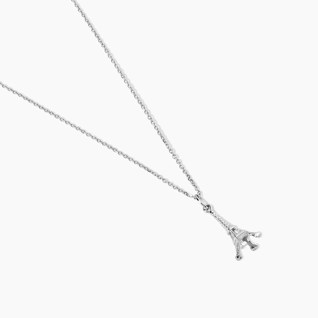 Collier Marceau Argent Blanc - Bijoux sans pierre Famille | Histoire d&rsquo;Or