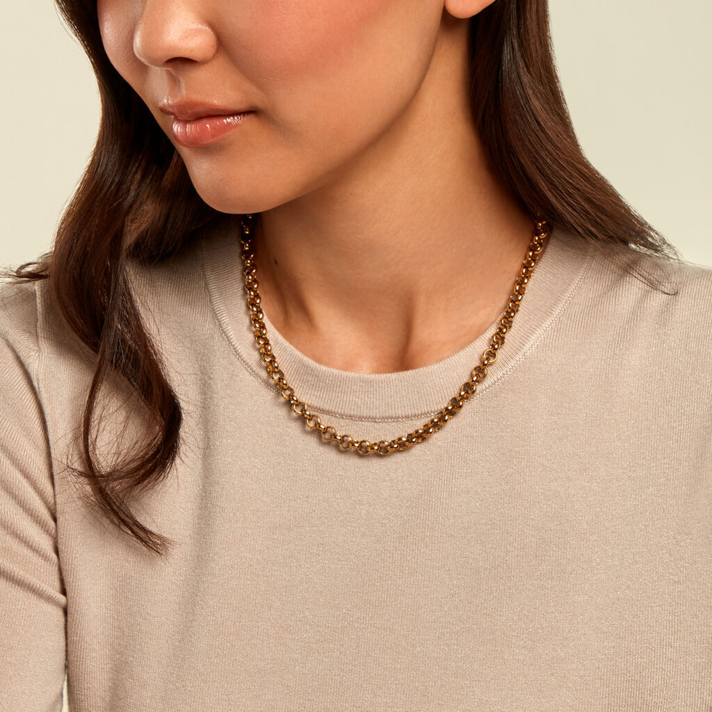 Collier Dionyse Acier Jaune - Chaines Femme | Histoire d&rsquo;Or