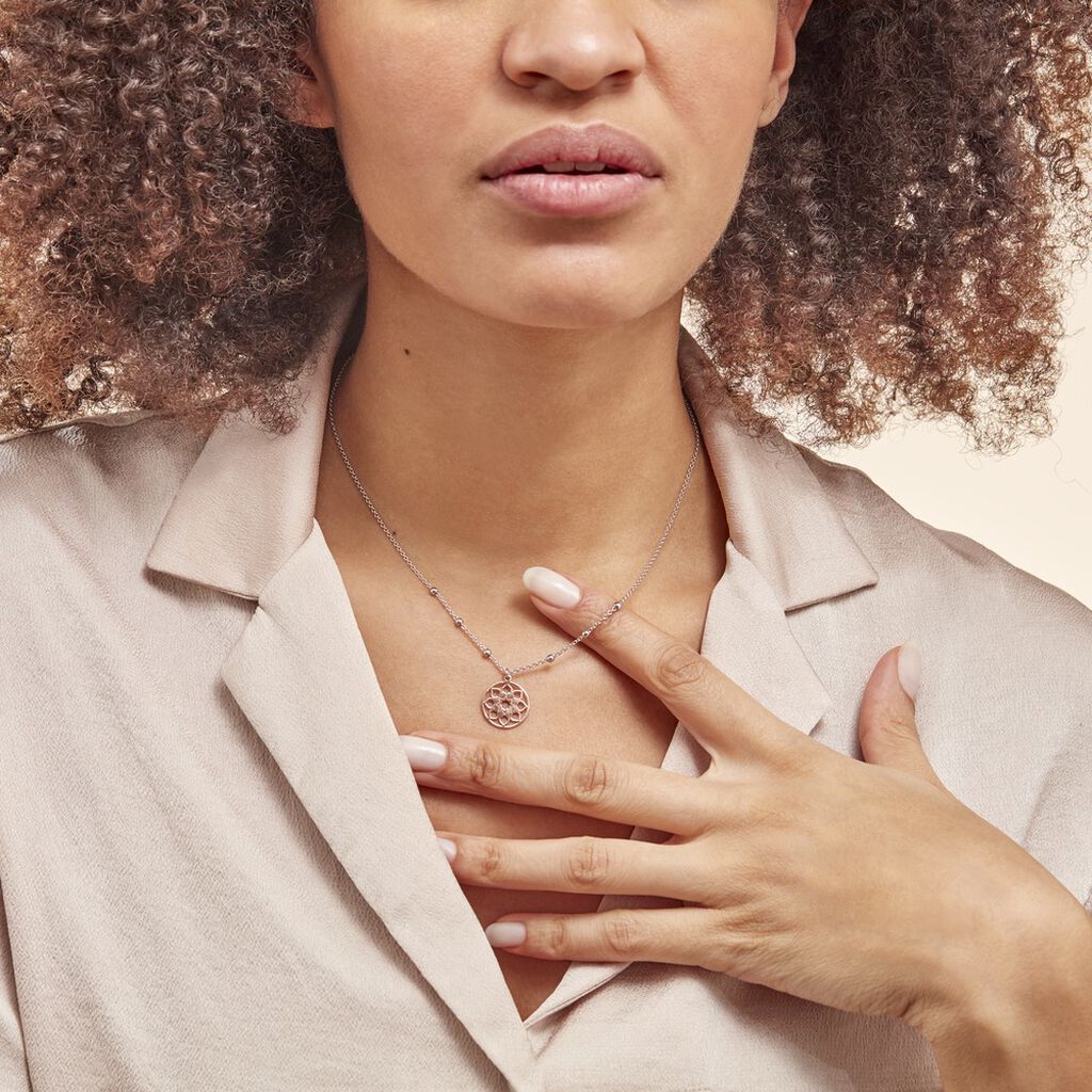 Collier Argent Bicolore Vicencio - Colliers fantaisie Femme | Histoire d’Or