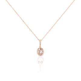 Collier Or Rose Morganite Et Diamant - Bijoux Femme | Histoire d’Or