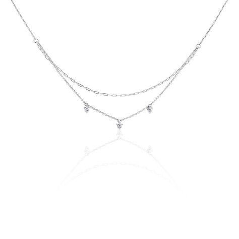 Collier Laetita Argent Oxyde - Colliers doubles et triples chaînes Femme | Histoire d’Or
