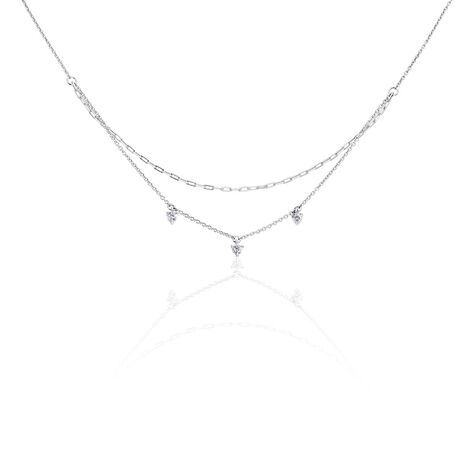 Collier Laetita Argent Oxyde - Colliers doubles et triples chaînes Femme | Histoire d’Or