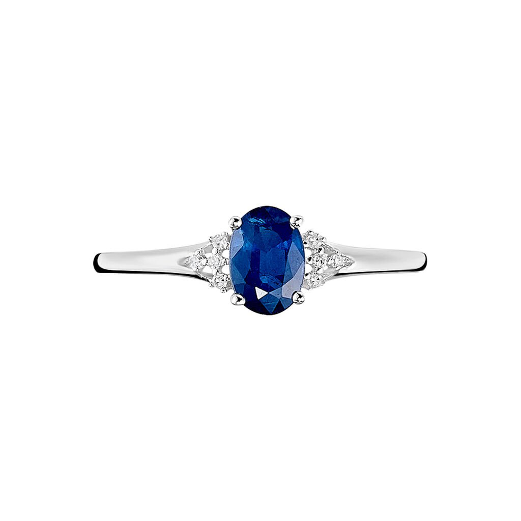 Bague Marie Or Blanc Saphir Et Diamant - Bagues solitaires Femme | Histoire d’Or