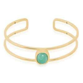 Bracelet Jonc Veina Plaqué Or Jaune Aventurine - Bracelets joncs Femme | Histoire d’Or