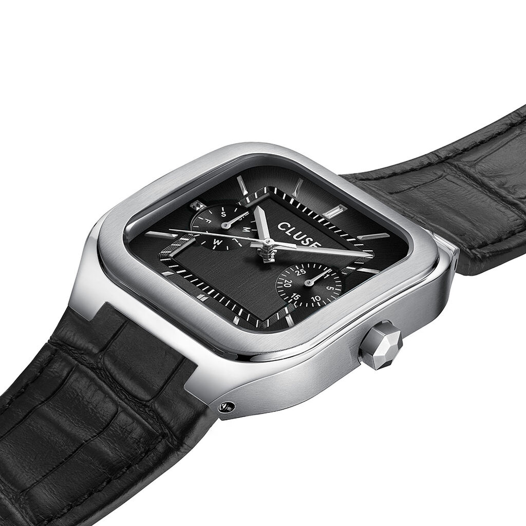 Montre Cluse Quadrus Multifonction Noir - Montres Homme | Histoire d&rsquo;Or