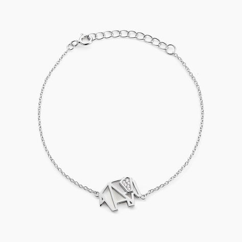 Bracelet Origami Argent Blanc Oxyde De Zirconium - Bracelets Femme | Histoire d’Or