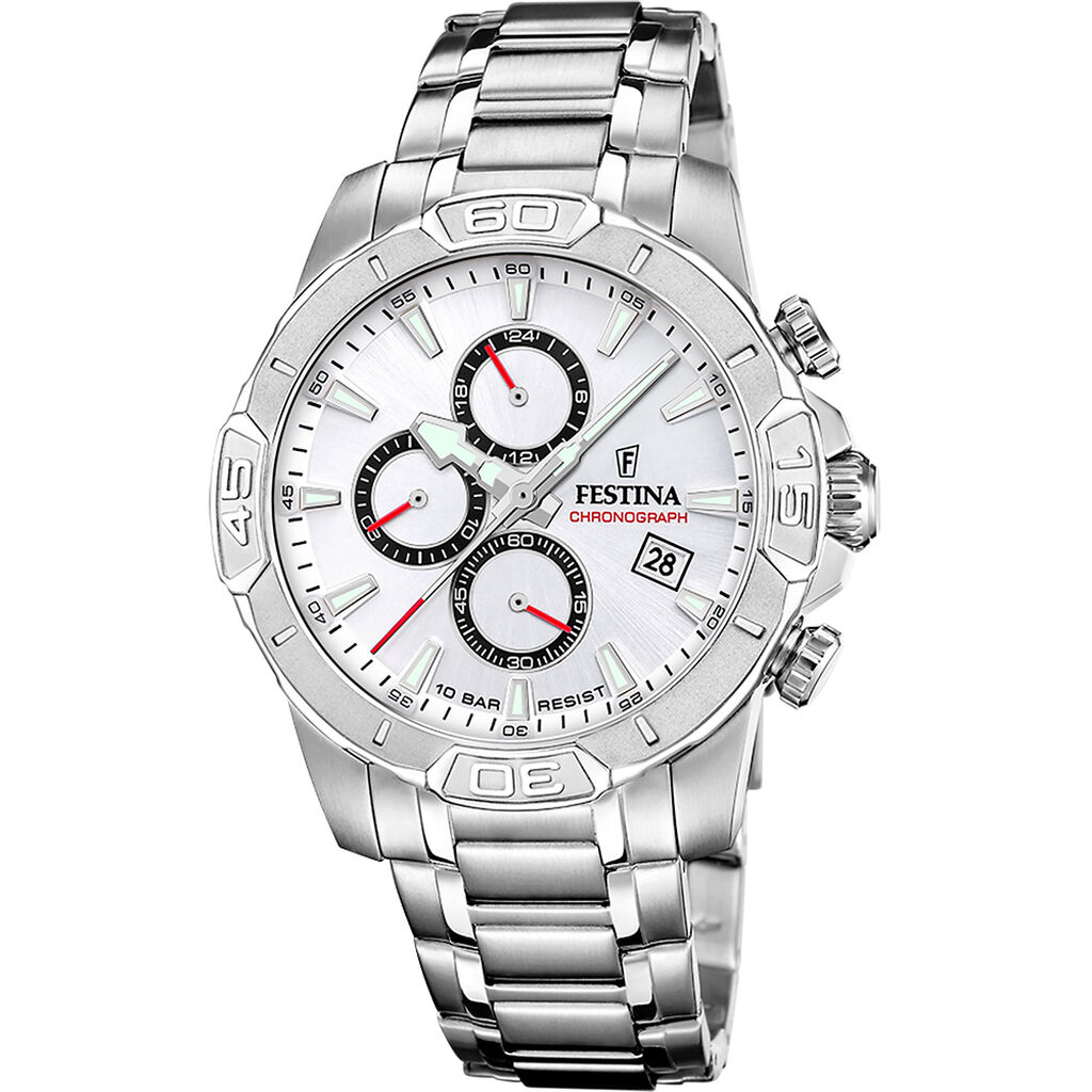 Montre Festina Timeless Chronograph Argenté - Montres Homme | Histoire d’Or
