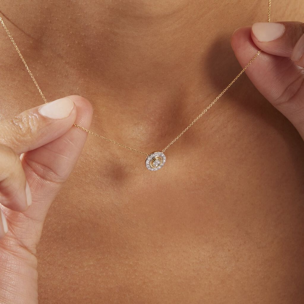 Collier Rosangela Or Bicolore Diamant Blanc - Colliers Femme | Histoire d’Or