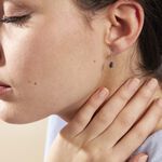 Boucles D'oreilles Pendantes Goutte Or Blanc Saphir - Boucles d'oreilles pendantes Femme | Histoire d&rsquo;Or