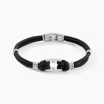 Bracelet Irenee Acier Blanc - Bracelets cordon Homme | Histoire d&rsquo;Or