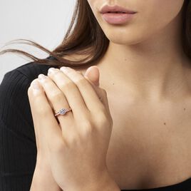 Bague Solitaire Arjuna Or Rose Oxyde De Zirconium - Bagues solitaires Femme | Histoire d’Or