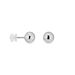 Boucles D'oreilles Puces Fidelia Boule Or Blanc - Clous d'oreilles Femme | Histoire d’Or