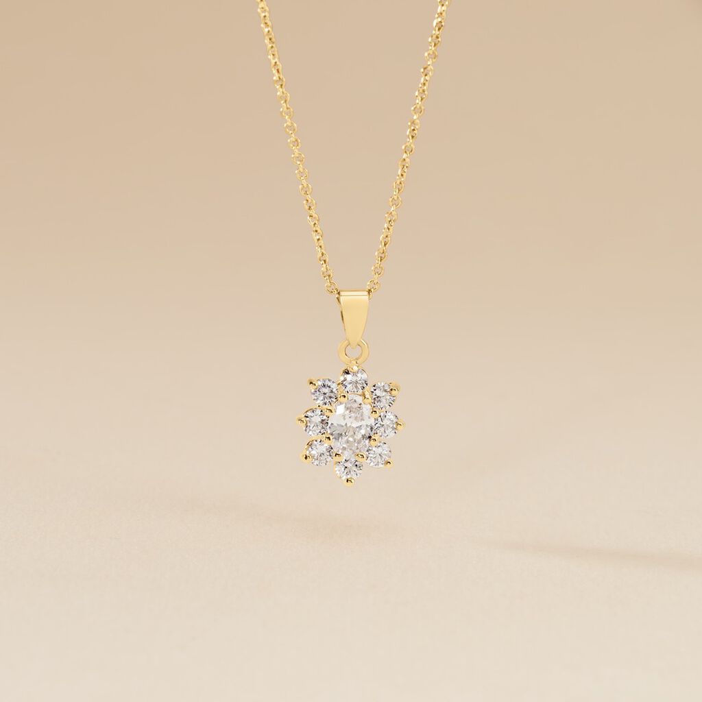 Collier Lisea Plaqu&eacute; Or Oxydes De Zirconium - Colliers Femme | Histoire d&rsquo;Or