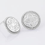 Boucles D'oreilles Puces Laetizia Celine Argent Blanc - Boucles d'oreilles fantaisie Femme | Histoire d&rsquo;Or