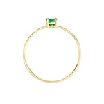 Bague Solitaire Pluie D'Eclat Or Jaune Emeraude - Bagues solitaires Femme | Histoire d&rsquo;Or