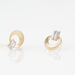Boucles D'oreilles Puces Berangere Cercle Or Bicolore - Clous d'oreilles Femme | Histoire d’Or