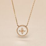 Collier Talisman Or Jaune Nacre Diamant - Colliers Femme | Histoire d&rsquo;Or