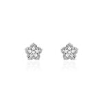 Boucles D'oreilles Puces Anne-charlotte Argent  Oxyde De Zirconium - Boucles d'oreilles fantaisie Femme | Histoire d&rsquo;Or