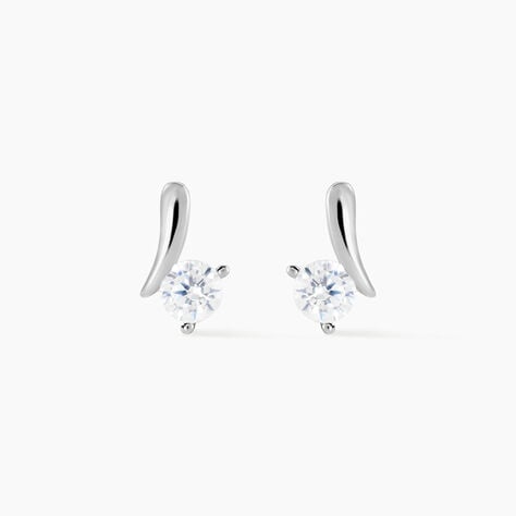Boucles D'oreilles Pendantes April Argent Blanc Oxyde De Zirconium - Boucles d'oreilles fantaisie Femme | Histoire d’Or