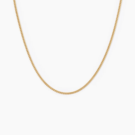 Chaine Ixia Maille Gourmette Diam Argent Dor&eacute; A L'Or 750/1000 - Chaines Unisex | Histoire d&rsquo;Or