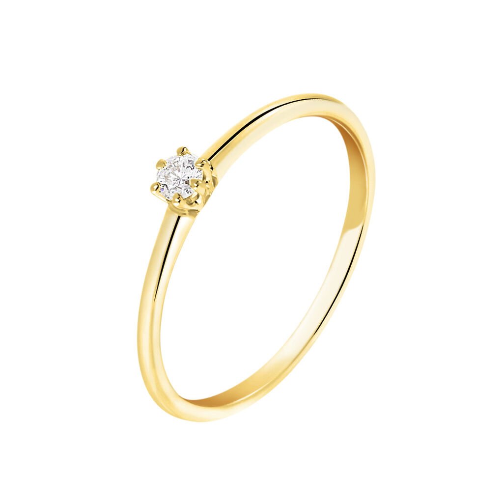 Bague Solitaire Samantha Or Jaune Diamant - Bagues solitaires Femme | Histoire d’Or