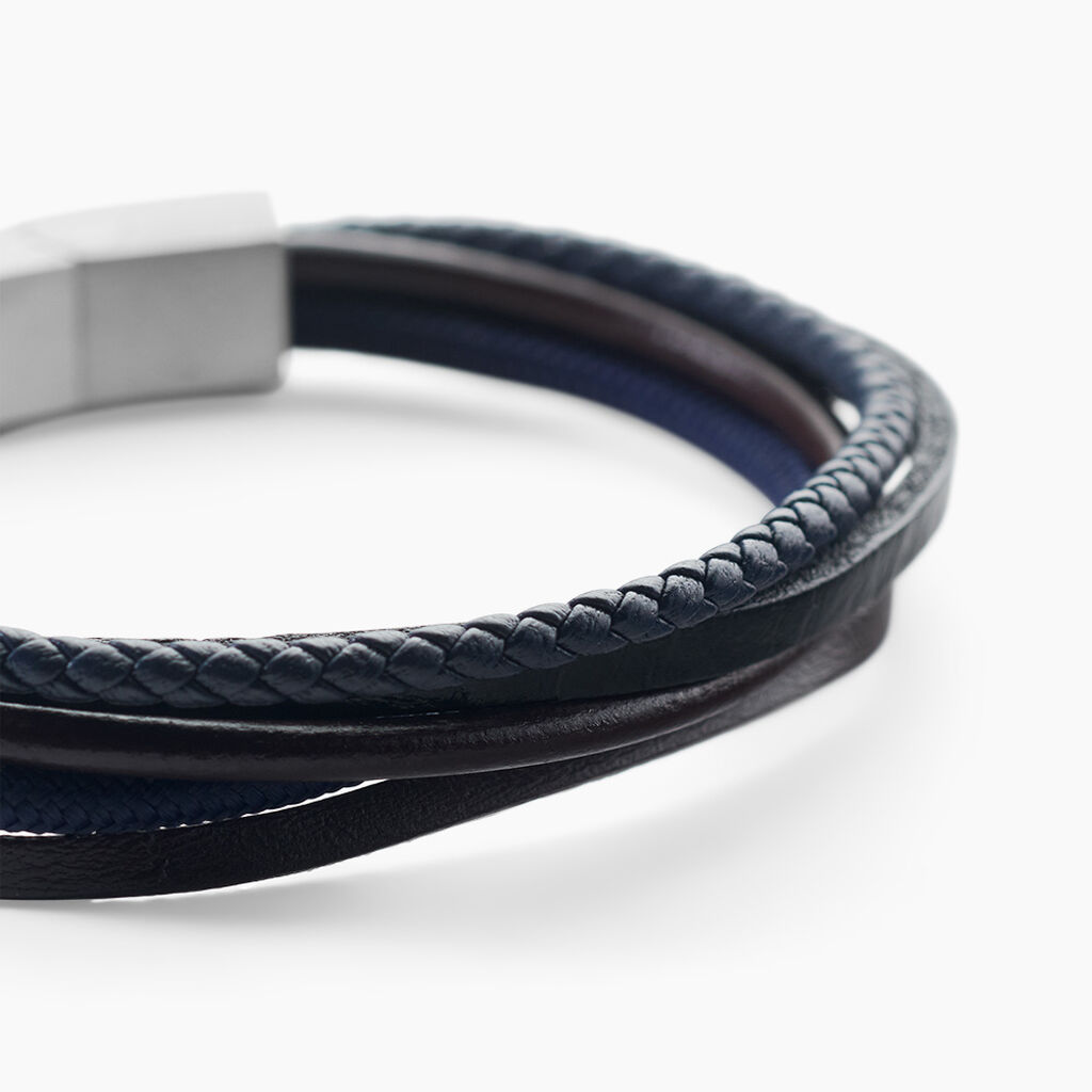 Bracelet Acier Blanc Romain - Bracelets Cuir Homme | Histoire d&rsquo;Or