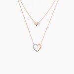 Collier Emilia Or Rose Diamant - Colliers doubles et triples cha&icirc;nes Femme | Histoire d&rsquo;Or