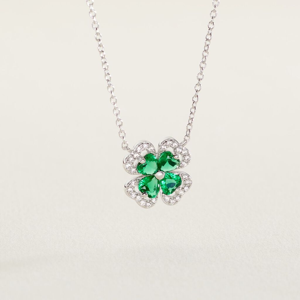 Collier Argent Blanc Deryn Verre Oxydes De Zirconium - Colliers fantaisie Femme | Histoire d’Or