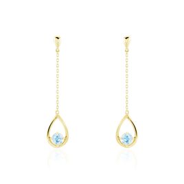 Boucles D'oreilles Pendantes Or Jaune Ossian Topaze - Boucles d'oreilles pendantes Femme | Histoire d’Or