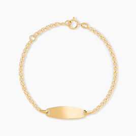 Bracelet Identité Fanelia Maille Marine Or Jaune - Bracelets Communion Enfant | Histoire d’Or