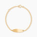 Bracelet Identité Fanelia Maille Marine Or Jaune - Bracelets Communion Enfant | Histoire d’Or