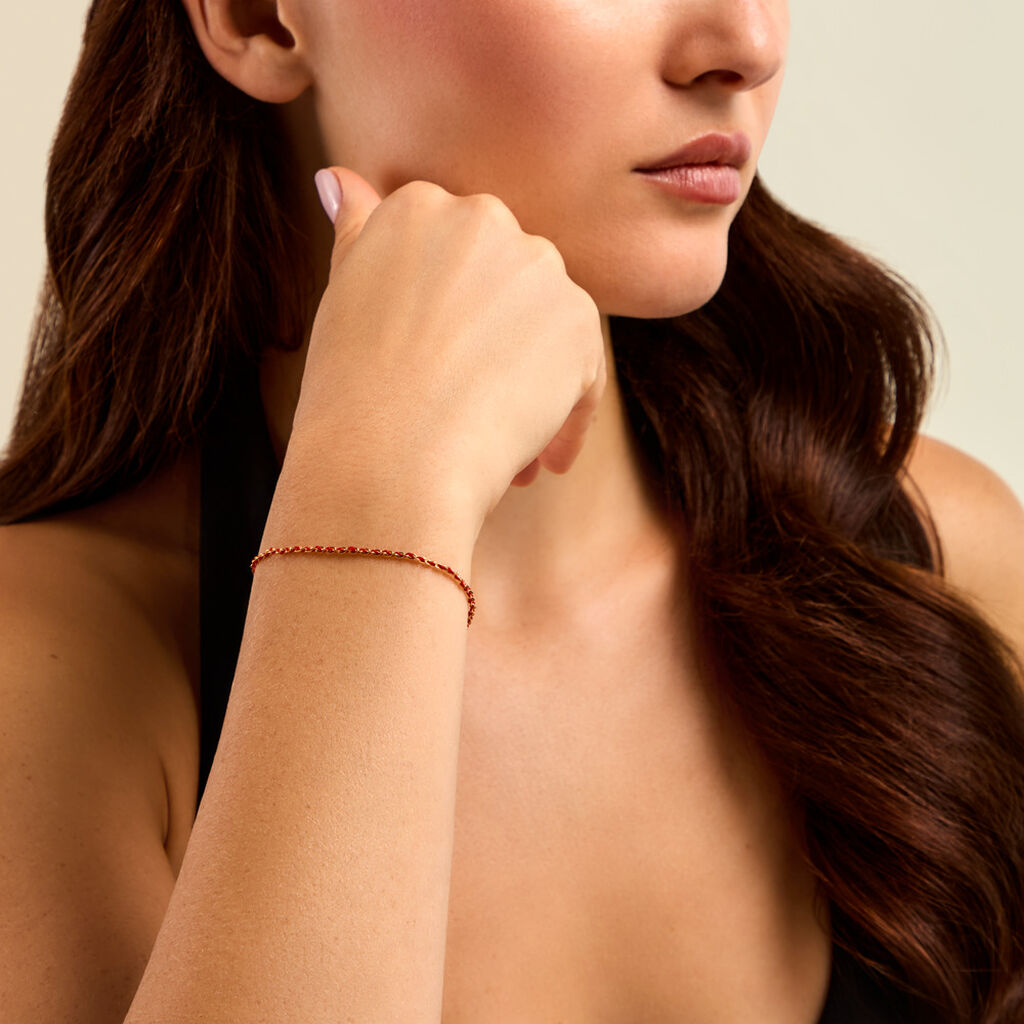 Bracelet Nelli Acier Jaune - Bracelets cordon Femme | Histoire d&rsquo;Or