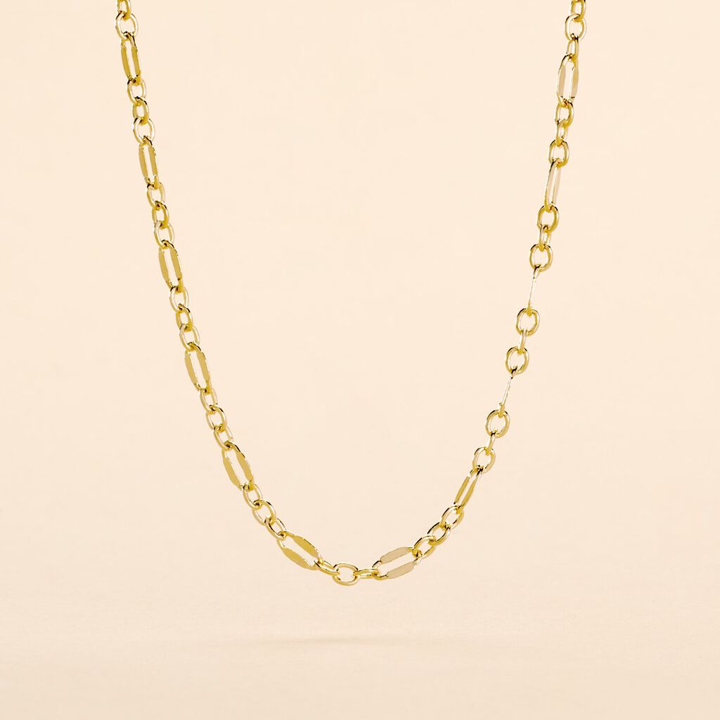 Collier Plaque Or Lilac Chaine Fantaisie - Colliers fantaisie Femme | Histoire d’Or