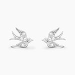 Boucles D'oreilles Puces Marilla Argent Blanc Oxyde De Zirconium - Boucles d'oreilles fantaisie Femme | Histoire d&rsquo;Or