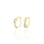 Cr&eacute;oles Ursella Or Jaune Strass - Boucles d'oreilles cr&eacute;oles Femme | Histoire d&rsquo;Or