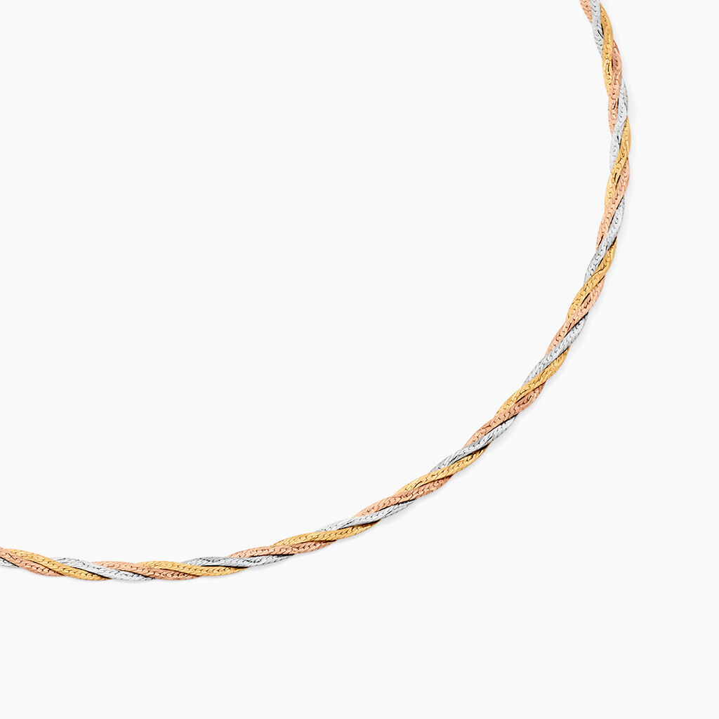 Collier Jasmin Tresse Or Tricolore - Colliers Femme | Histoire d’Or