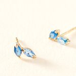 Boucles D'oreilles Puces Pelya Or Jaune Oxyde De Zirconium - Clous d'oreilles Femme | Histoire d&rsquo;Or