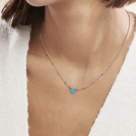 Collier Argent Blanc Augustine - Colliers Coeur Femme | Histoire d’Or