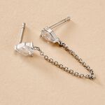 Bijou D'oreille Unitaire Kirstie Argent Blanc Oxyde De Zirconium - Boucles d'oreilles fantaisie Femme | Histoire d&rsquo;Or