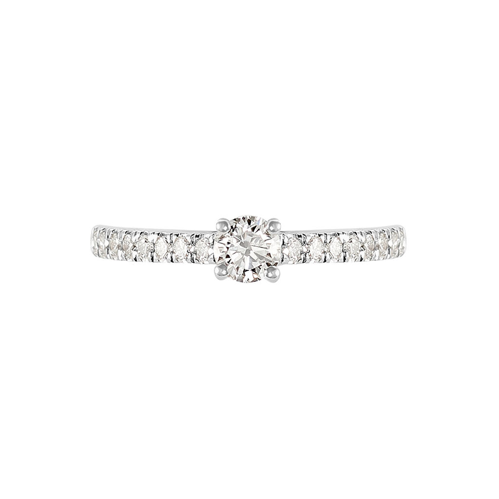 Bague Eliisa Or Blanc Diamant - Bagues solitaires Femme | Histoire d’Or