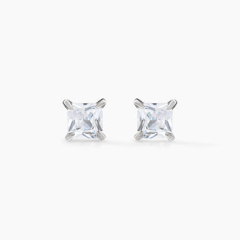 Boucles D'oreilles Puces Alys Argent Blanc Oxyde De Zirconium - Boucles d'oreilles fantaisie Femme | Histoire d’Or
