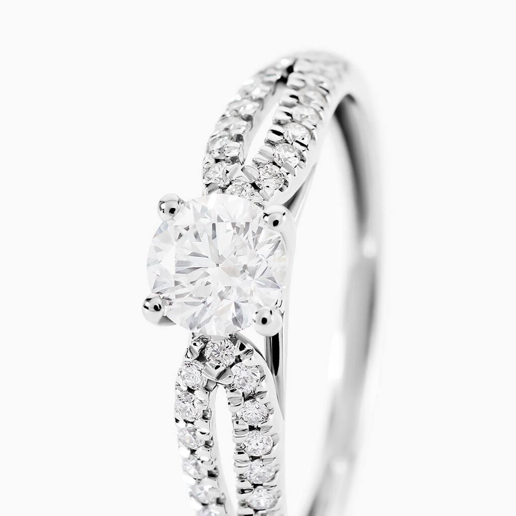 Bague Solitaire Stockholma Platine Blanc Diamant - Bagues solitaires Femme | Histoire d&rsquo;Or