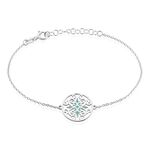 Bracelet Krysia Argent Blanc Email Turquoise - Bracelets Femme | Histoire d&rsquo;Or