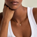 Collier Obeline Argent Dor&eacute; A L'Or 750/1000 Nacre - Colliers Coeur Femme | Histoire d&rsquo;Or