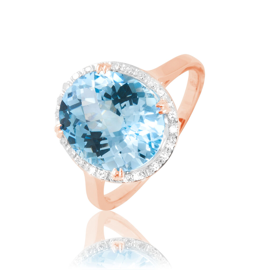 Bague Anna Or Rose Topaze Et Diamant - Bagues solitaires Femme | Histoire d’Or